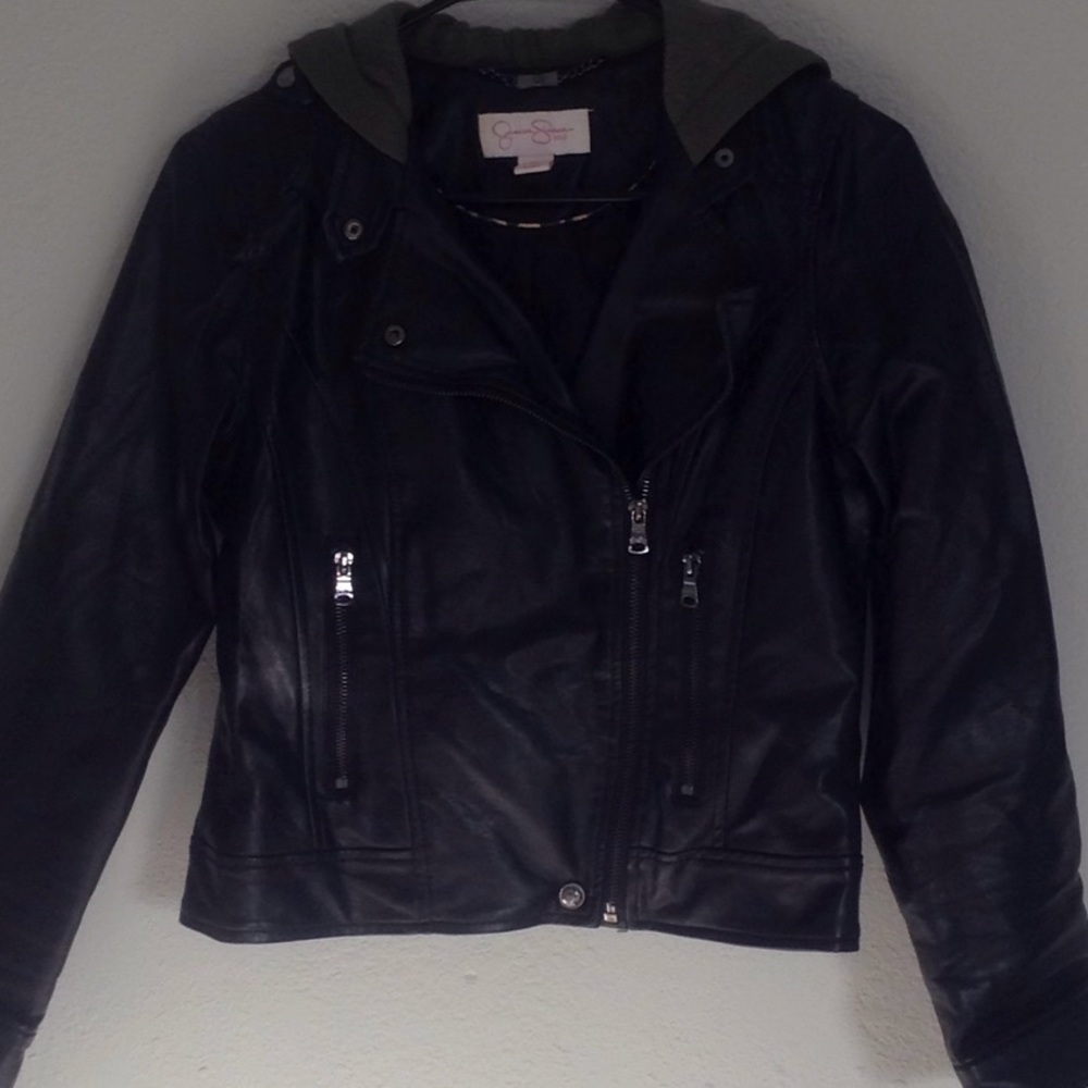 Faux eather jacket